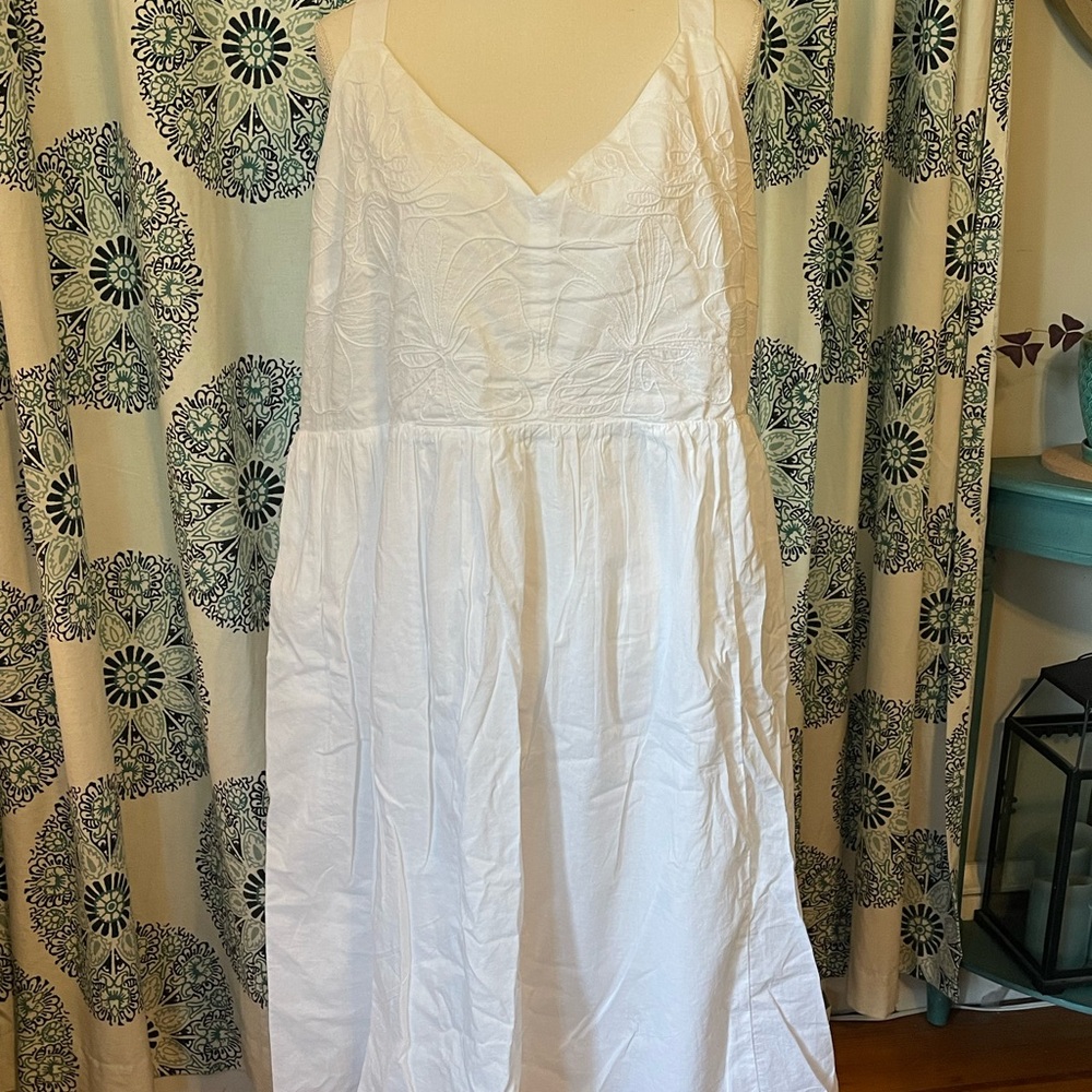 Lane Bryant size 20 white embroidered dress